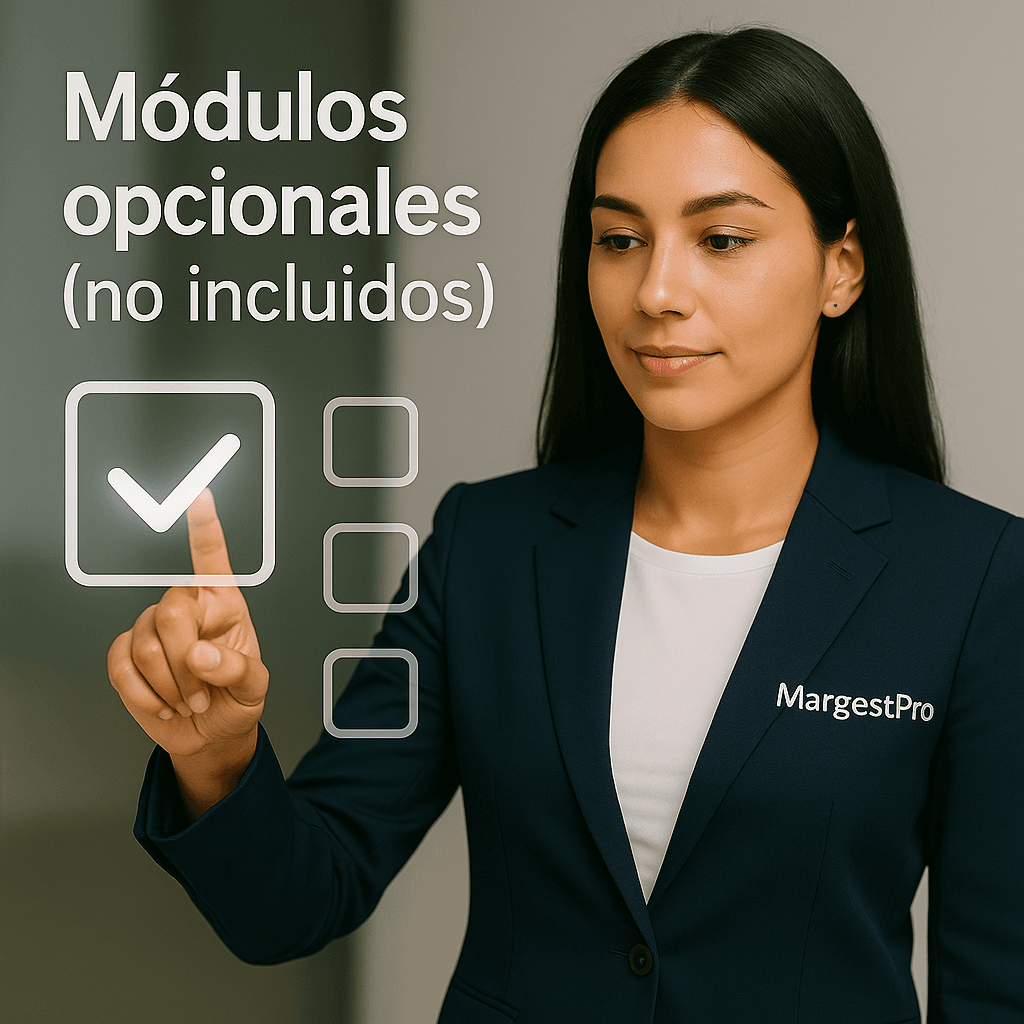 modulos-opcionales-no-incluidos-margentpro Qué incluye — imagen estándar