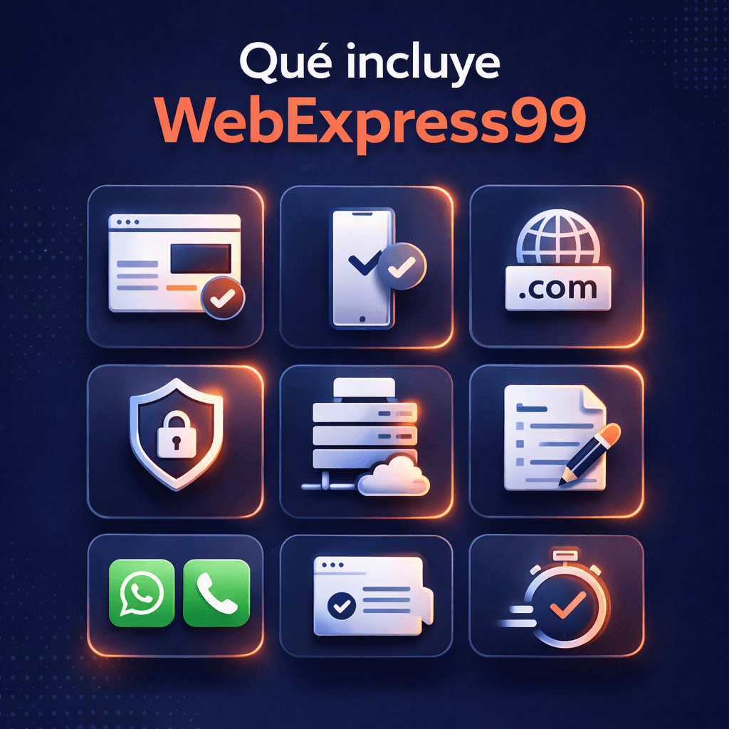 Tu web profesional lista en 48–72h por 99 € | WebExpress99