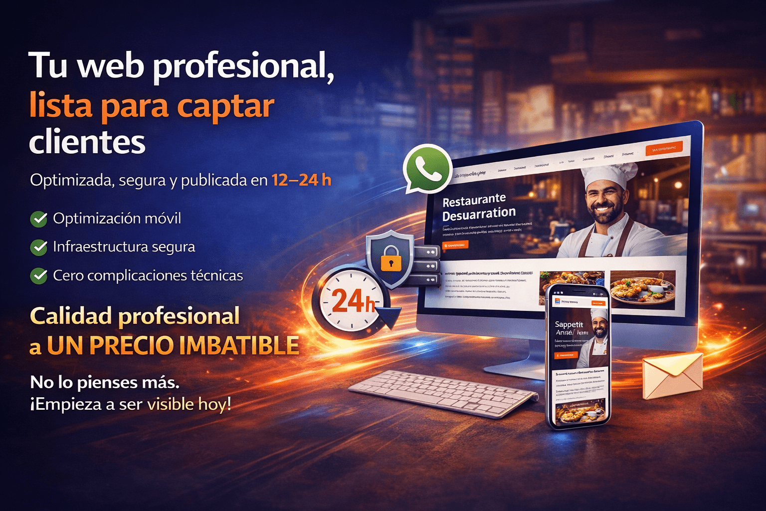 Tu web profesional lista en 48–72h por 99 € | WebExpress99